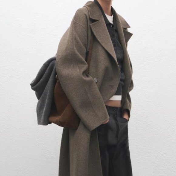 MANGO Handmade Oversized Wool Coat XL - Picture 4 of 15